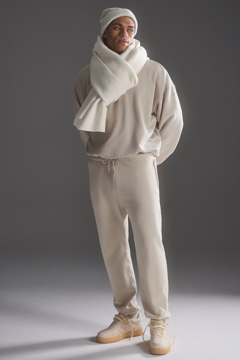 Merino Wool Oversized Scarf - Ivory - Image 5