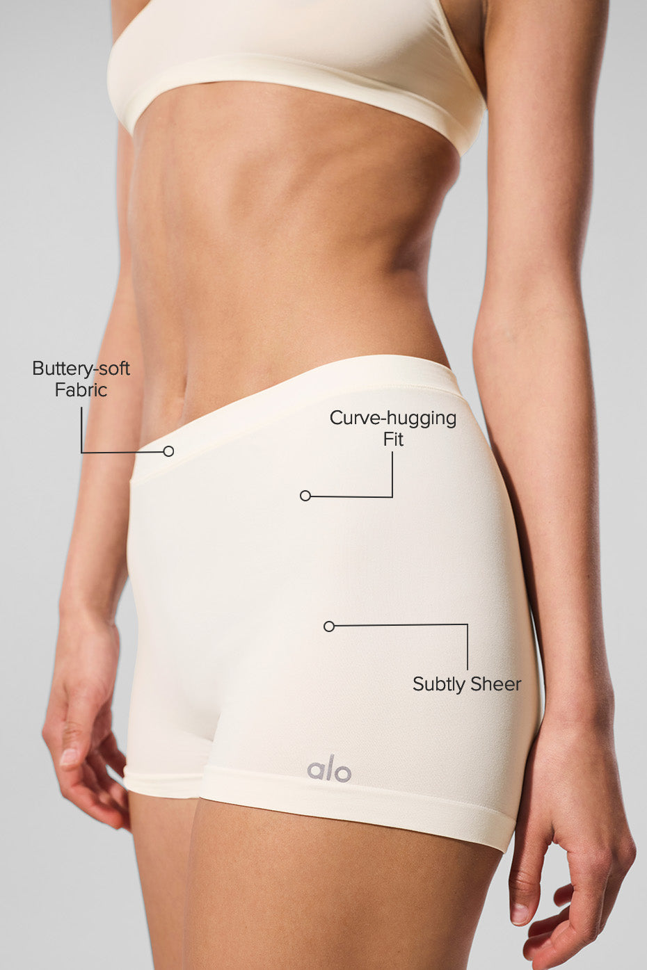 Sheer Glow Boyshort - Ivory - Image 2