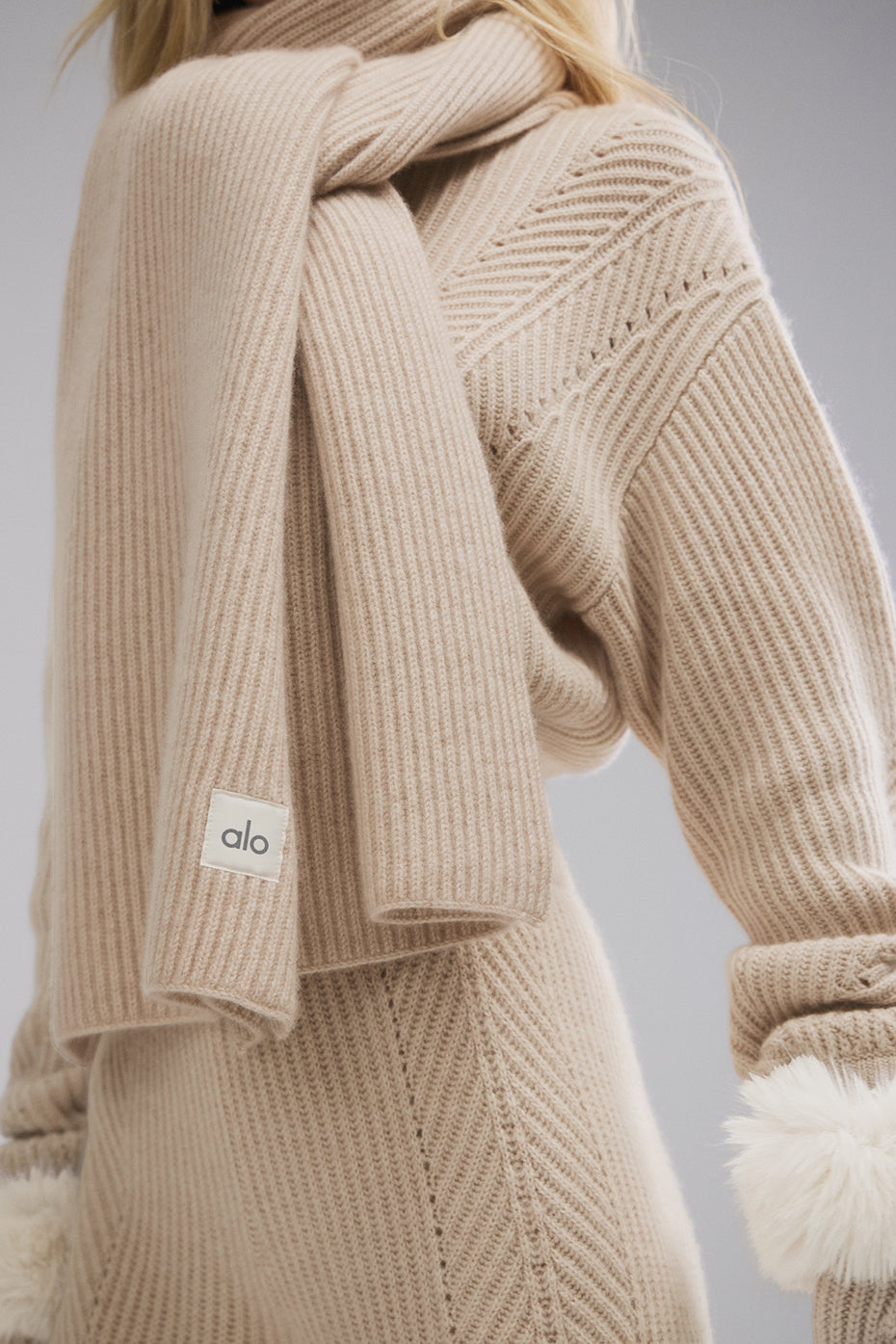 Courchevel Cashmere Scarf - Birch Heather - Image 2
