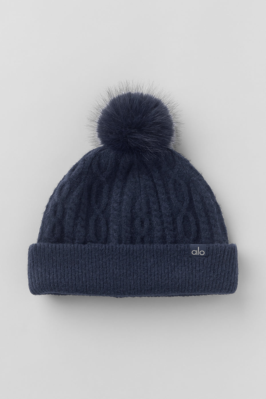 Cable Knit Winter Bliss Beanie - Navy - Image 2