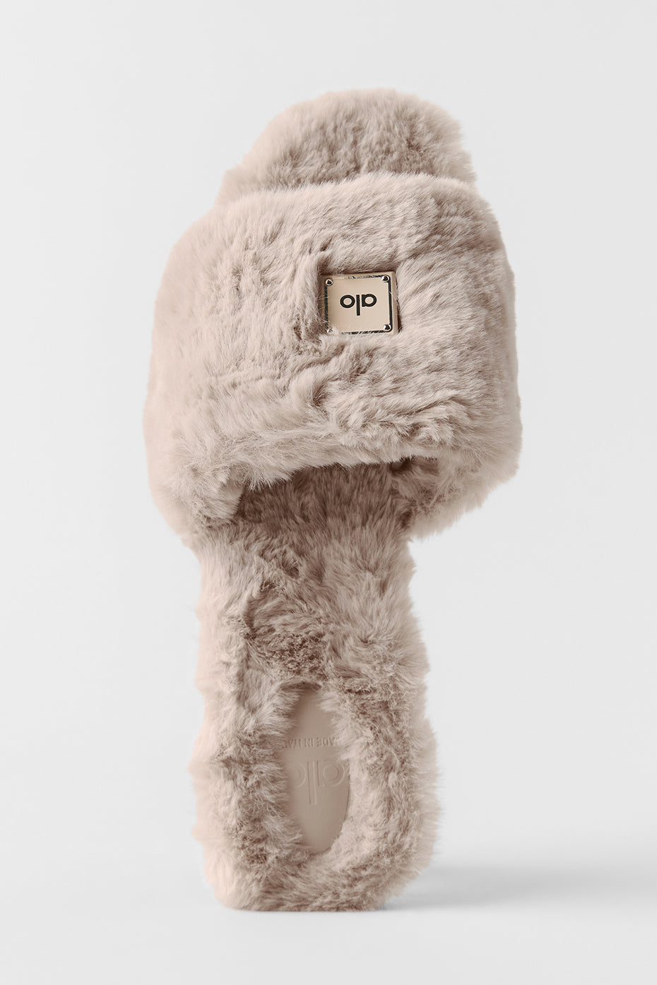ALO Classico Faux Fur Sandal - Oat - Image 3