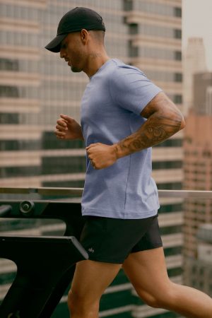 Conquer Reform Crewneck Short Sleeve - Provence Blue Heather