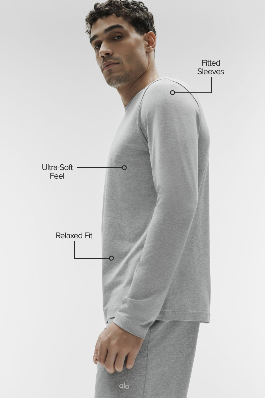Conquer Reform Crewneck Long Sleeve - Athletic Heather Grey - Image 2