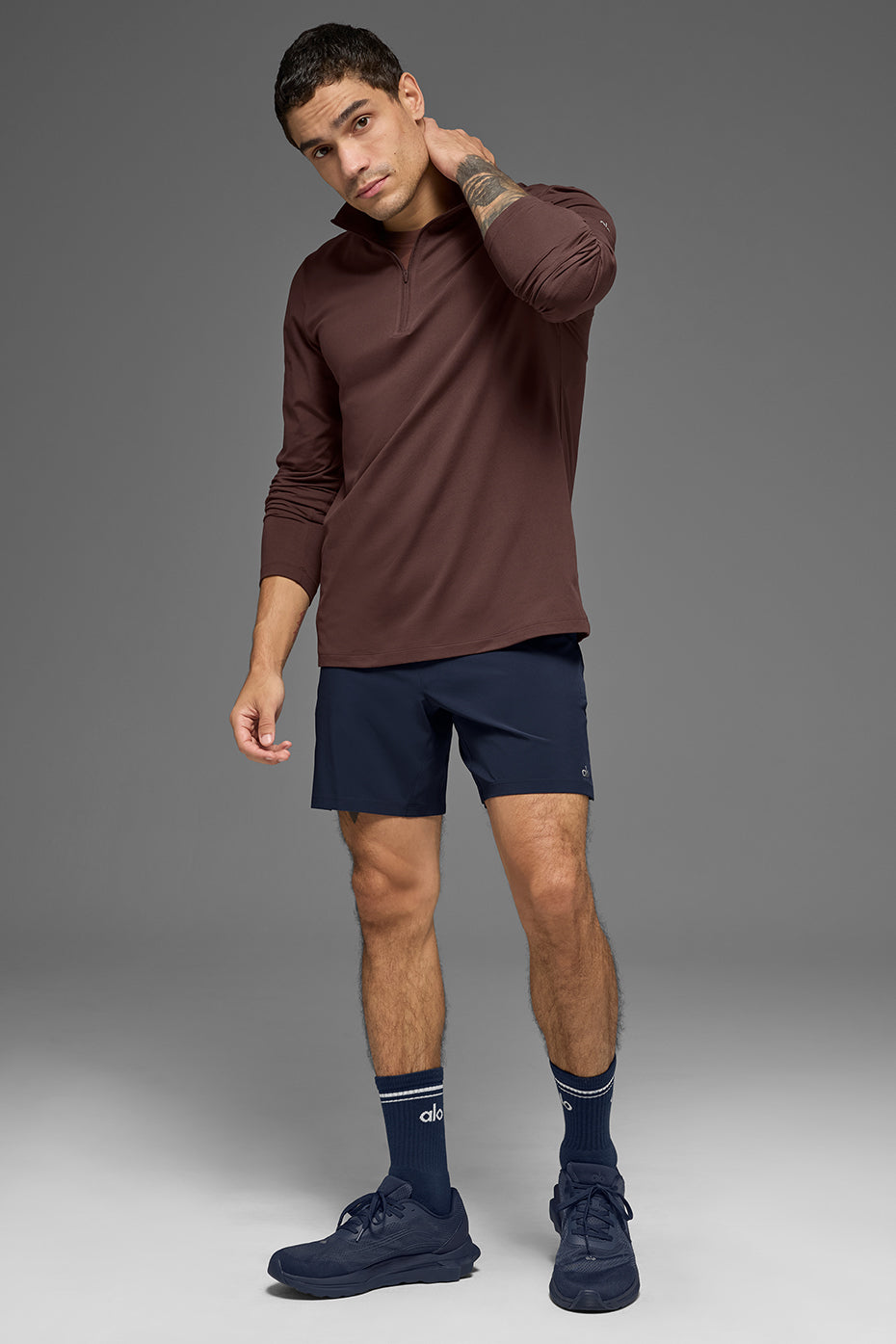 Conquer 1/4 Zip Reform Long Sleeve - Brownstone - Image 5