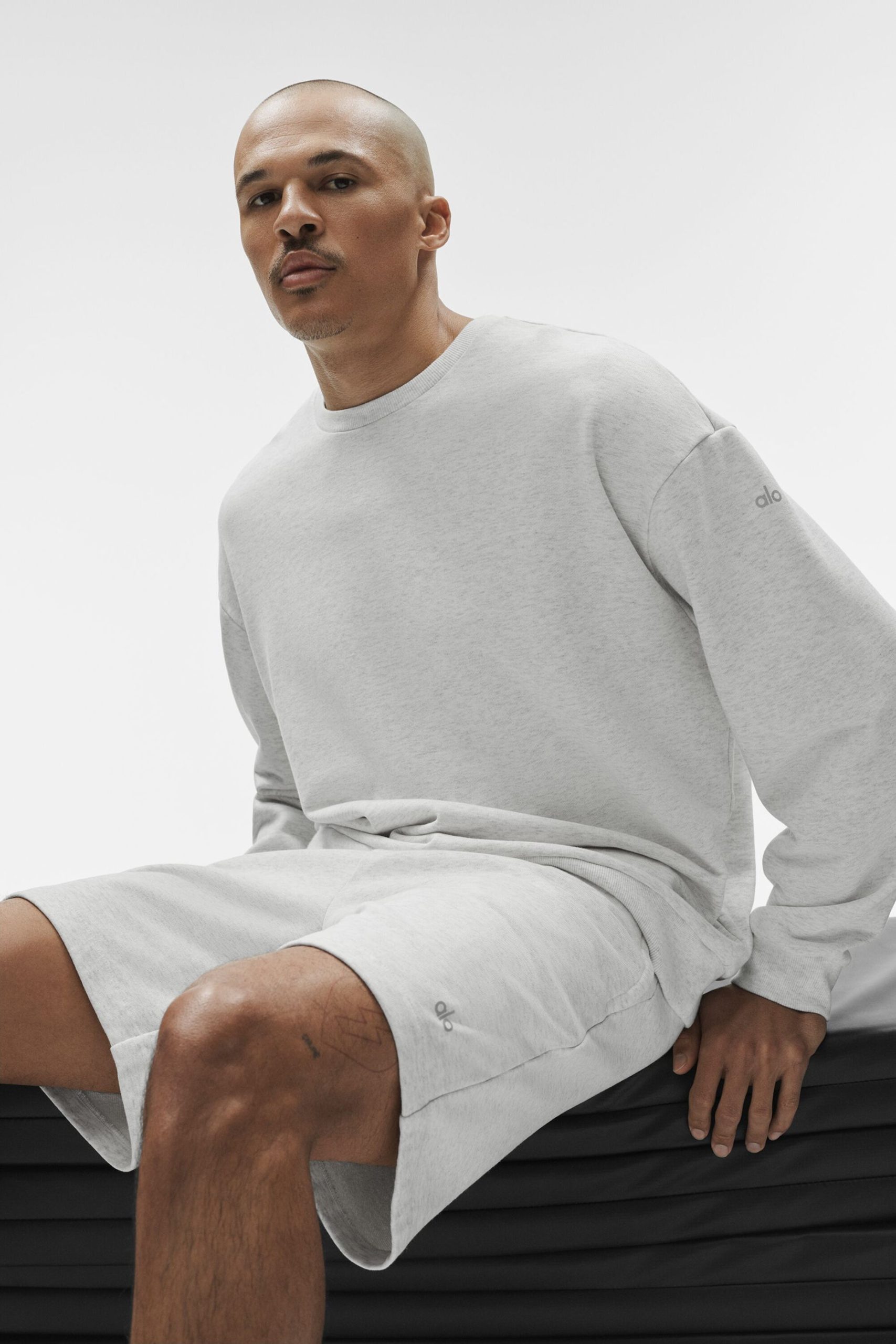 Chill Crew Neck Pullover - White Heather - Image 5