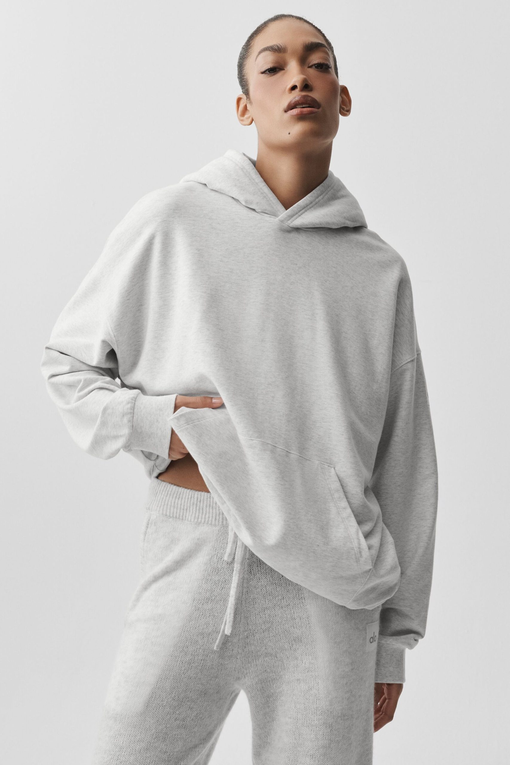 Double Take Hoodie - White Heather