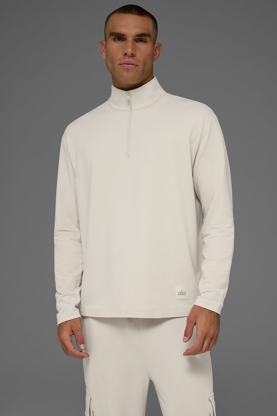 Double Take Long Sleeve 1/4 Zip - Bone - Image 3