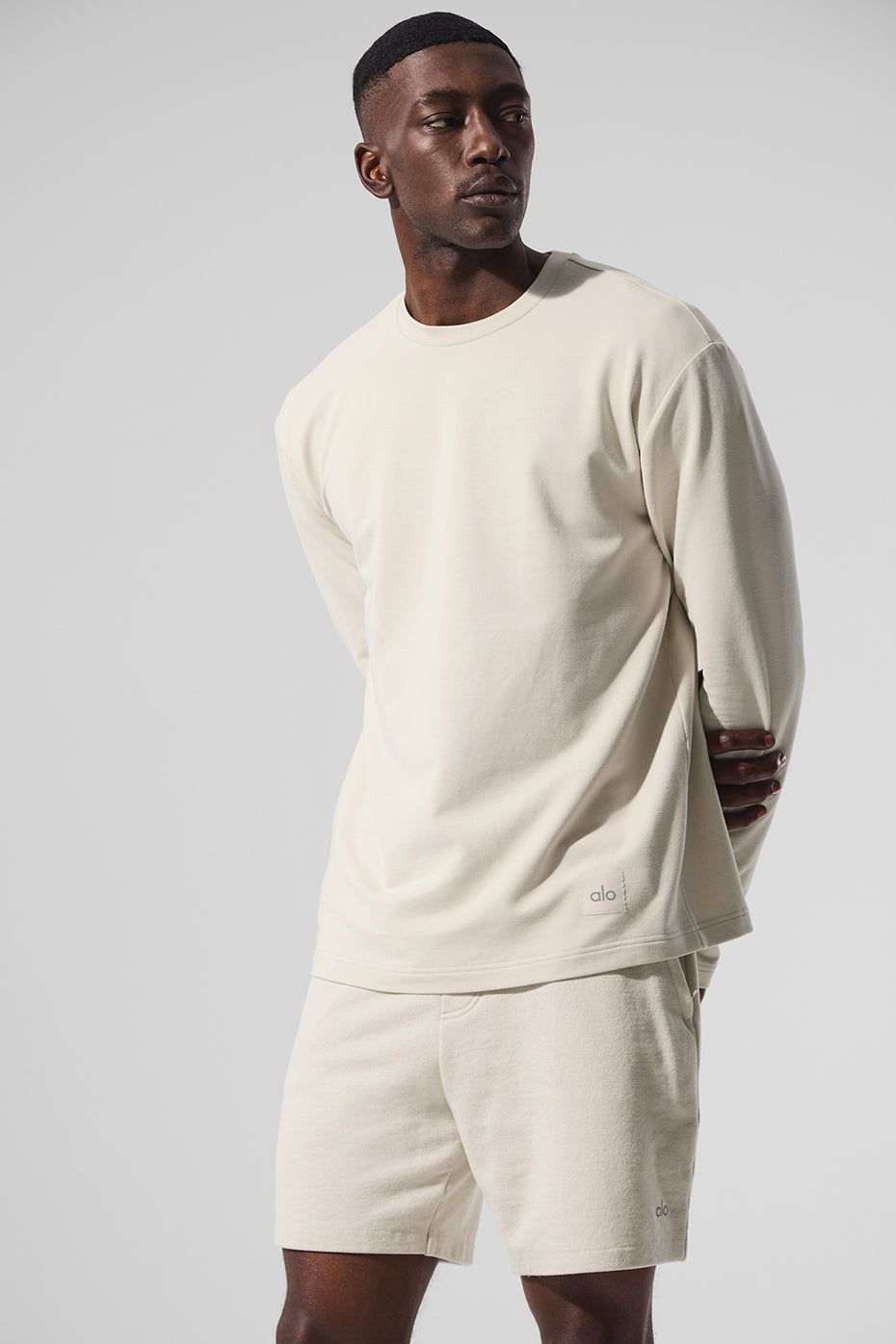 Double Take Long Sleeve Crew - Bone - Image 3