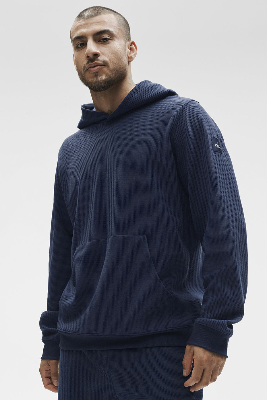 Waffle Lounge Hoodie - Navy - Image 3