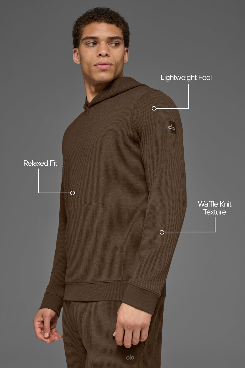 Waffle Lounge Hoodie - Espresso - Image 2