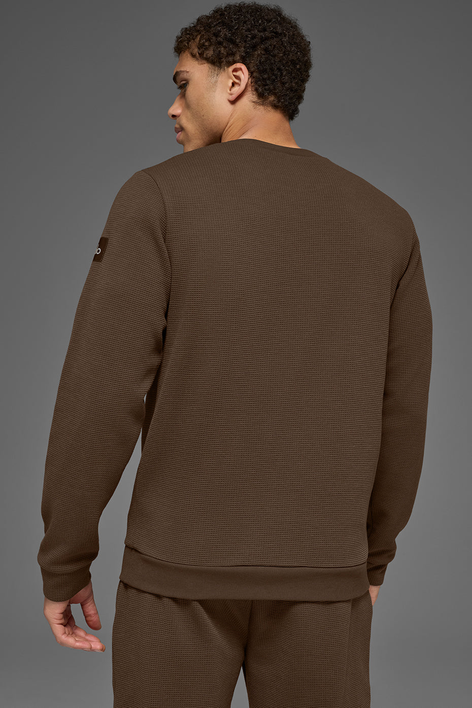Waffle Lounge Long Sleeve Crew - Espresso - Image 4