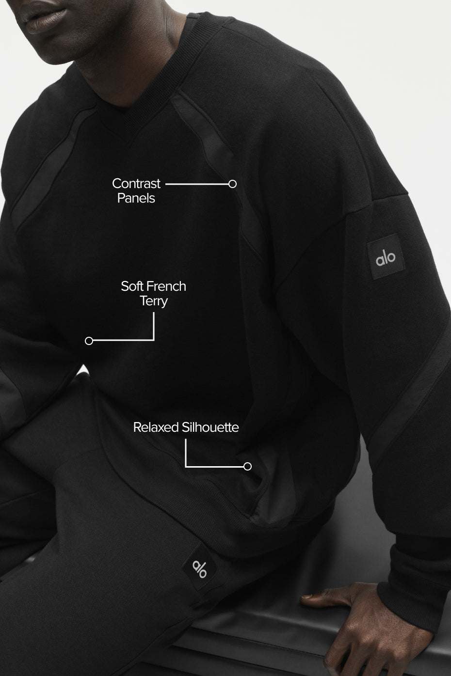 Field Crew Neck Sweatshirt - Black - Image 2