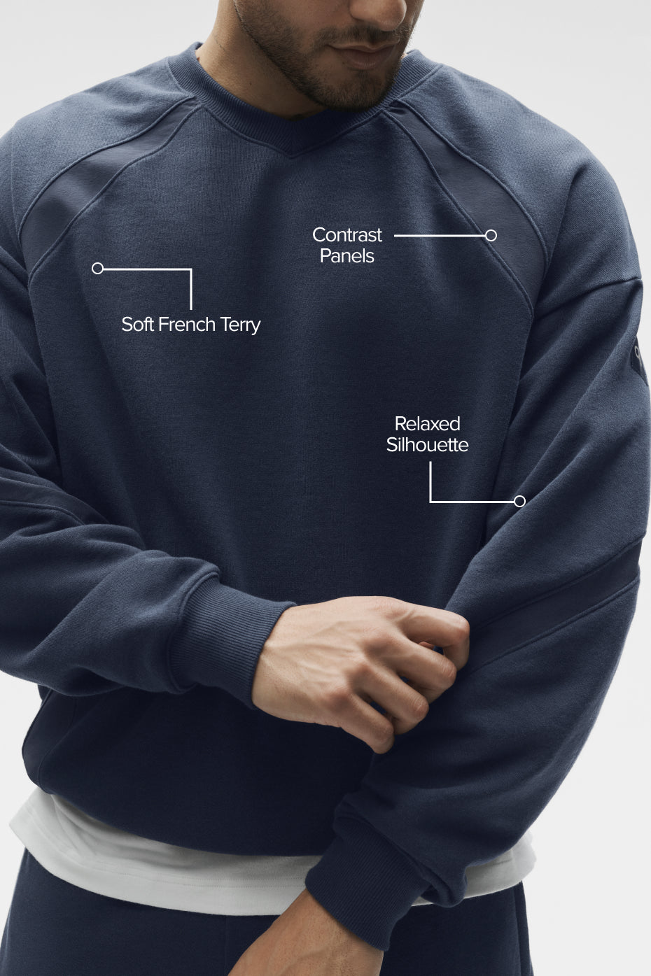 Field Crew Neck Sweatshirt - Navy - Image 2