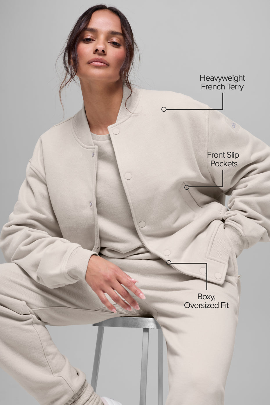 Renown Varsity Jacket - Bone - Image 2