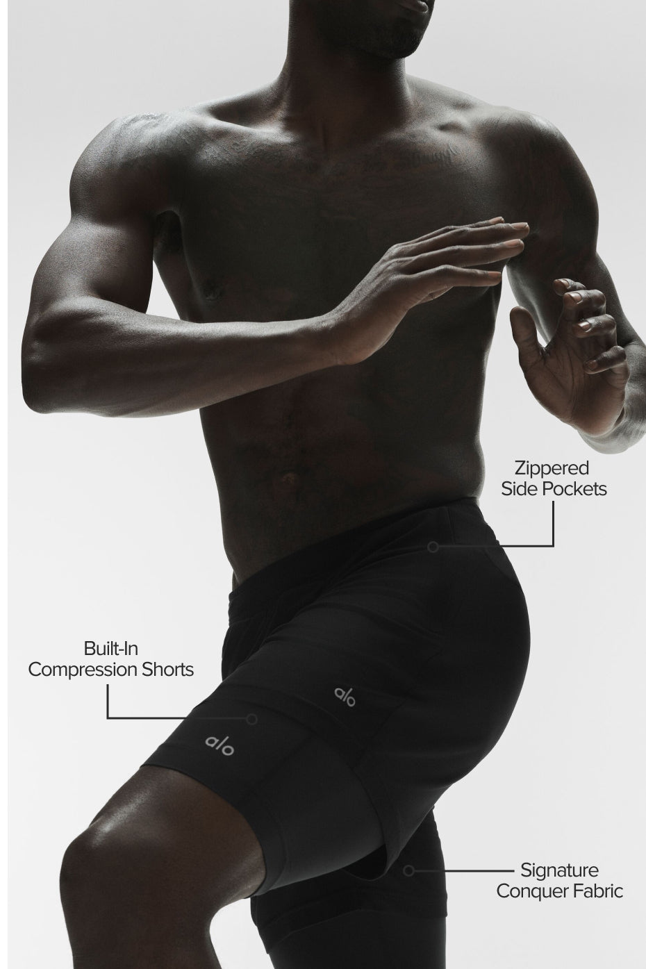 Conquer React 2-In-1 Performance Short - Black/Black - Image 2