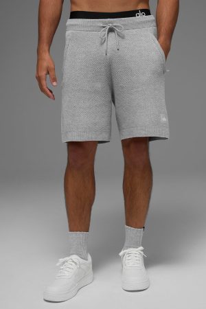 7 Sports Club Sweater Knit Short - Athletic Heather Grey