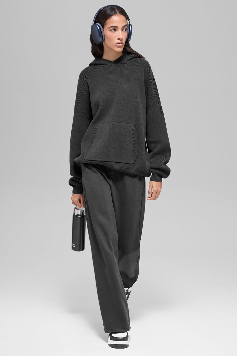 Scholar Hooded Sweater - Anthracite - Image 4