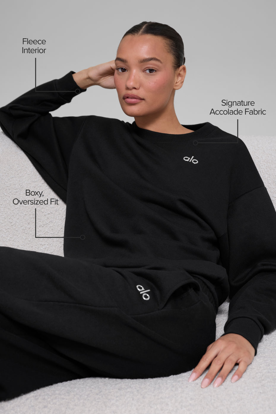Accolade Crew Neck Pullover - Black - Image 2