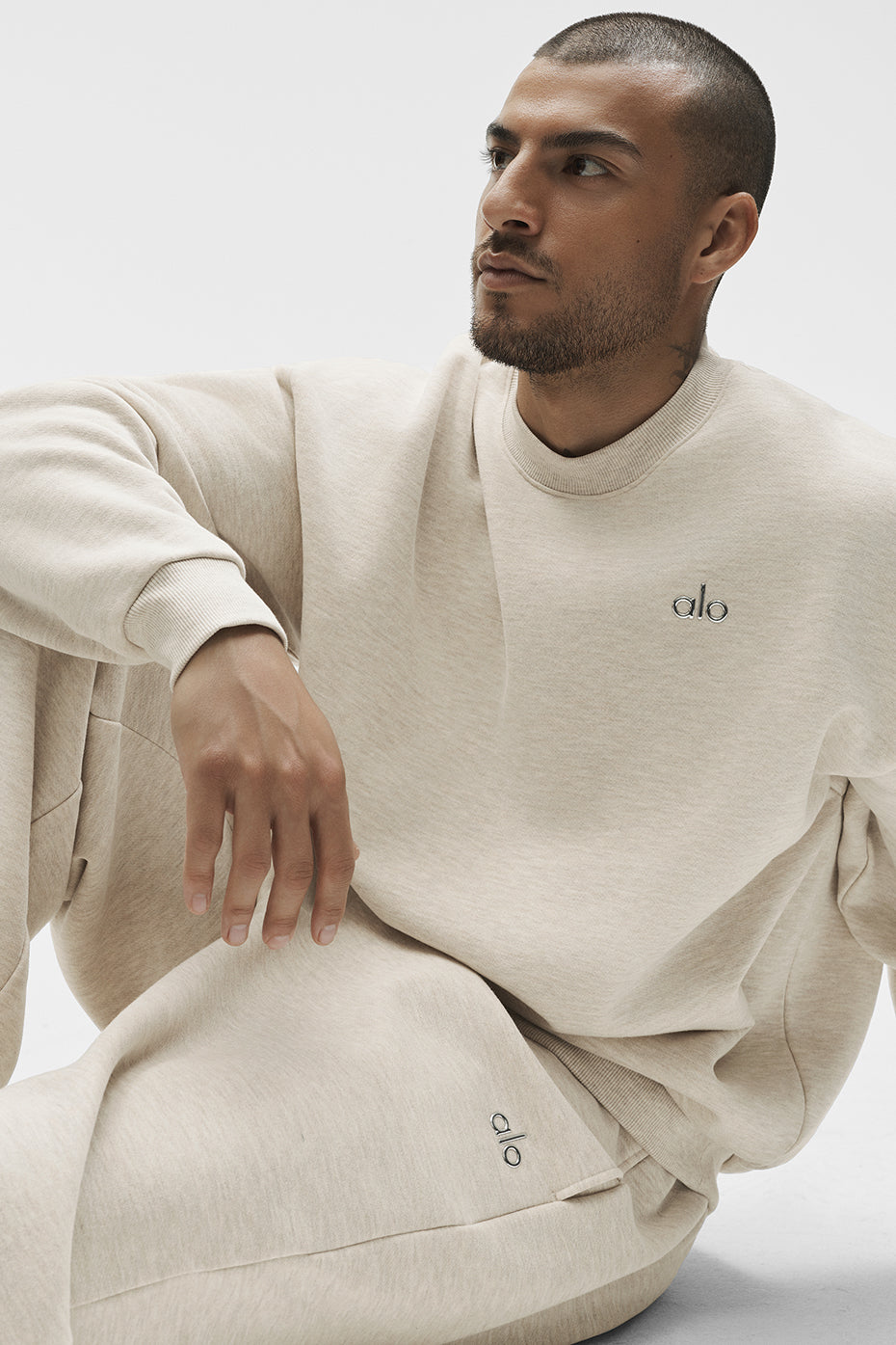 Accolade Crew Neck Pullover - Oatmeal Heather - Image 4