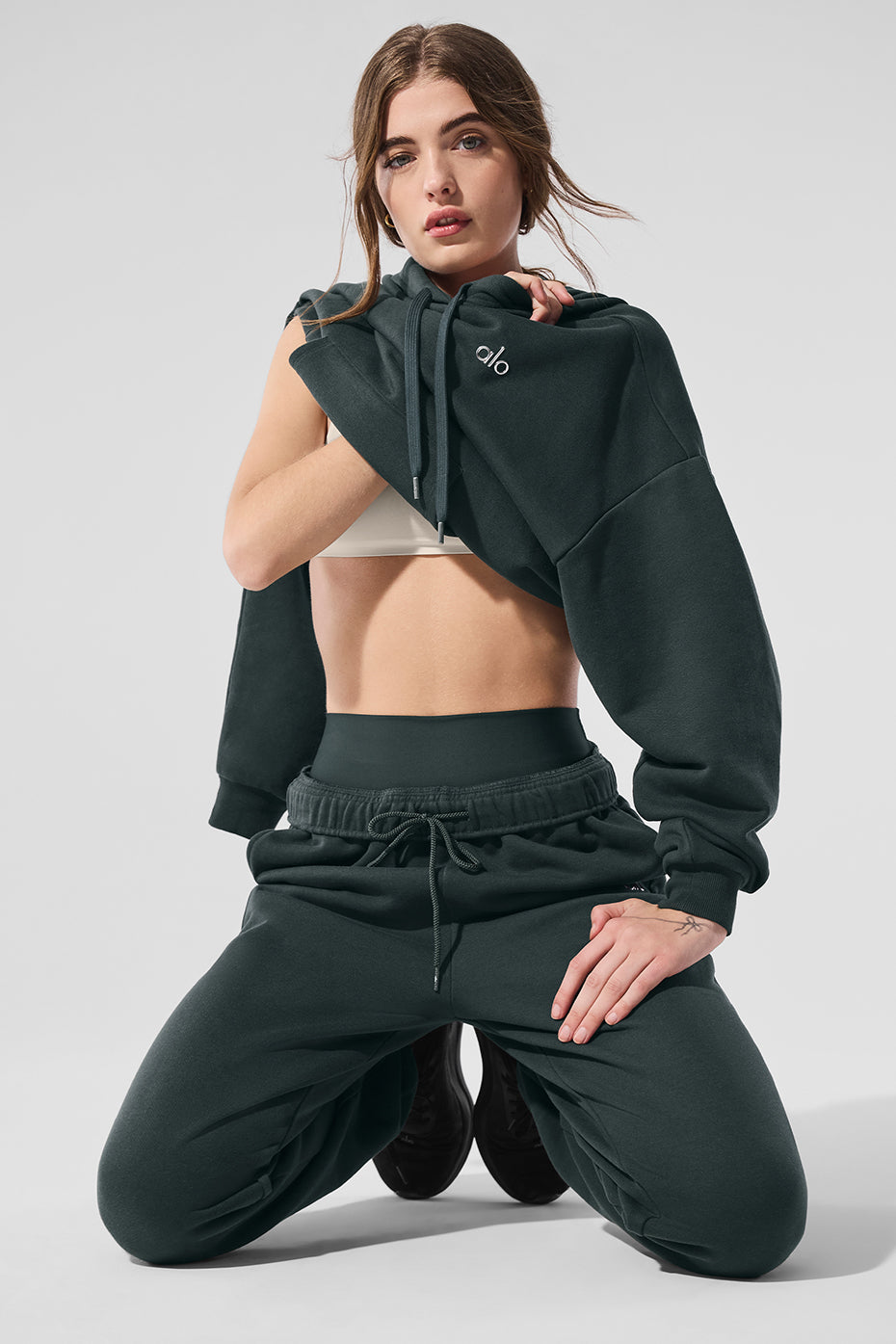 Accolade Hoodie - Charcoal Green - Image 5