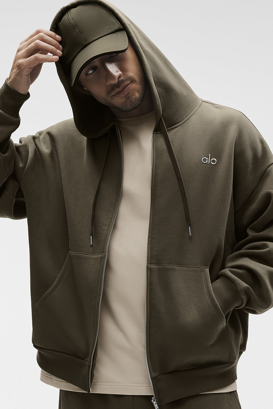Accolade Full Zip Hoodie - Olive Tree