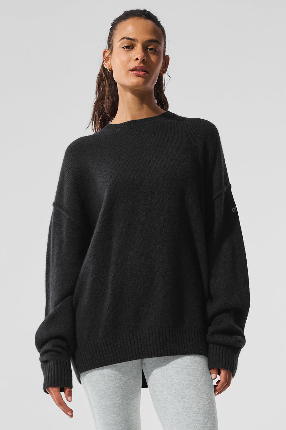 Unisex Wool?Cashmere New Class Crewneck Sweater - Black
