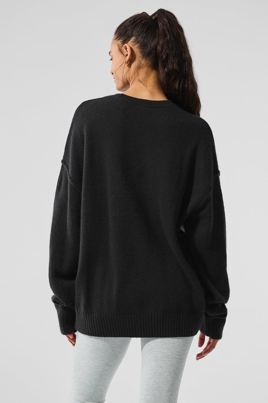 Unisex Wool?Cashmere New Class Crewneck Sweater - Black - Image 3