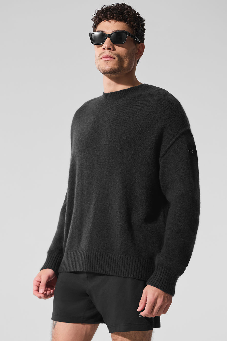 Unisex Wool?Cashmere New Class Crewneck Sweater - Black - Image 4