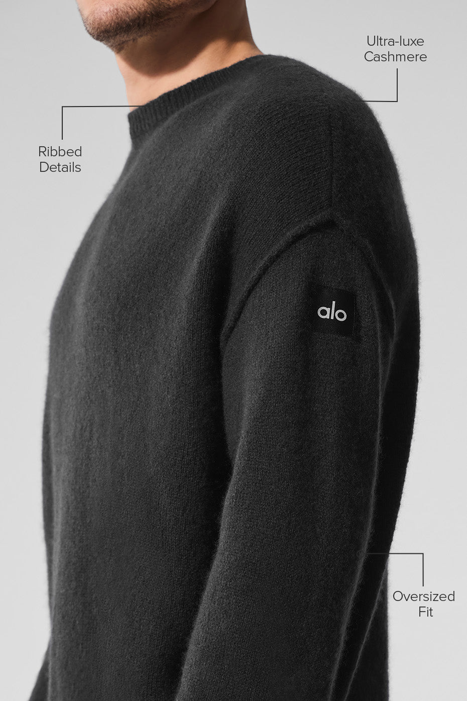 Unisex Wool?Cashmere New Class Crewneck Sweater - Black - Image 2