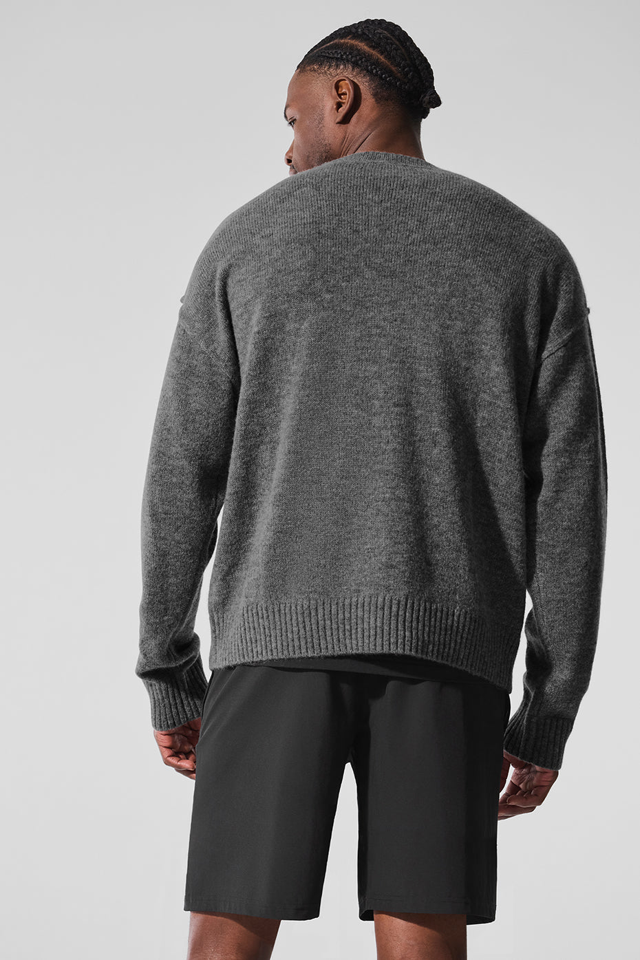 Unisex Wool?Cashmere New Class Crewneck Sweater - Platinum Grey - Image 3
