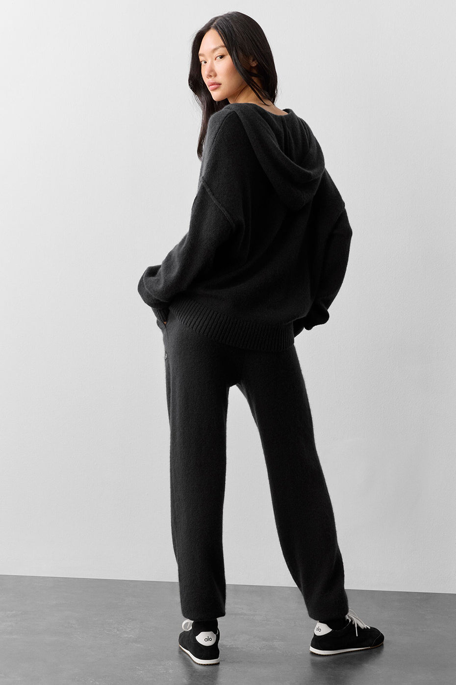 Wool?Cashmere New Class Full Zip Hoodie - Black - Image 4
