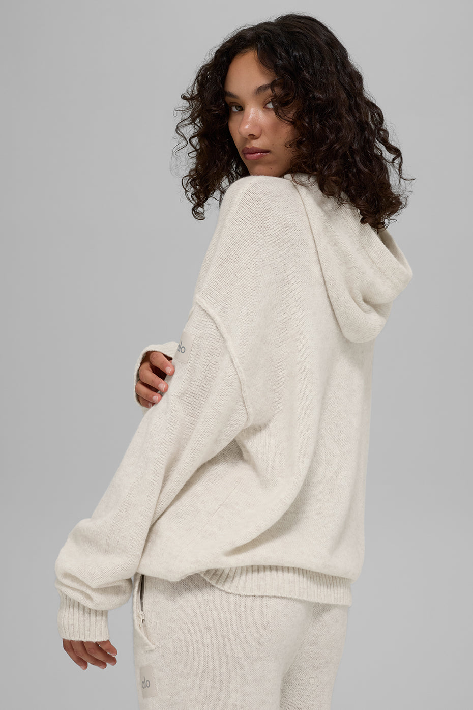 Wool?Cashmere New Class Hoodie - Bone Heather - Image 3