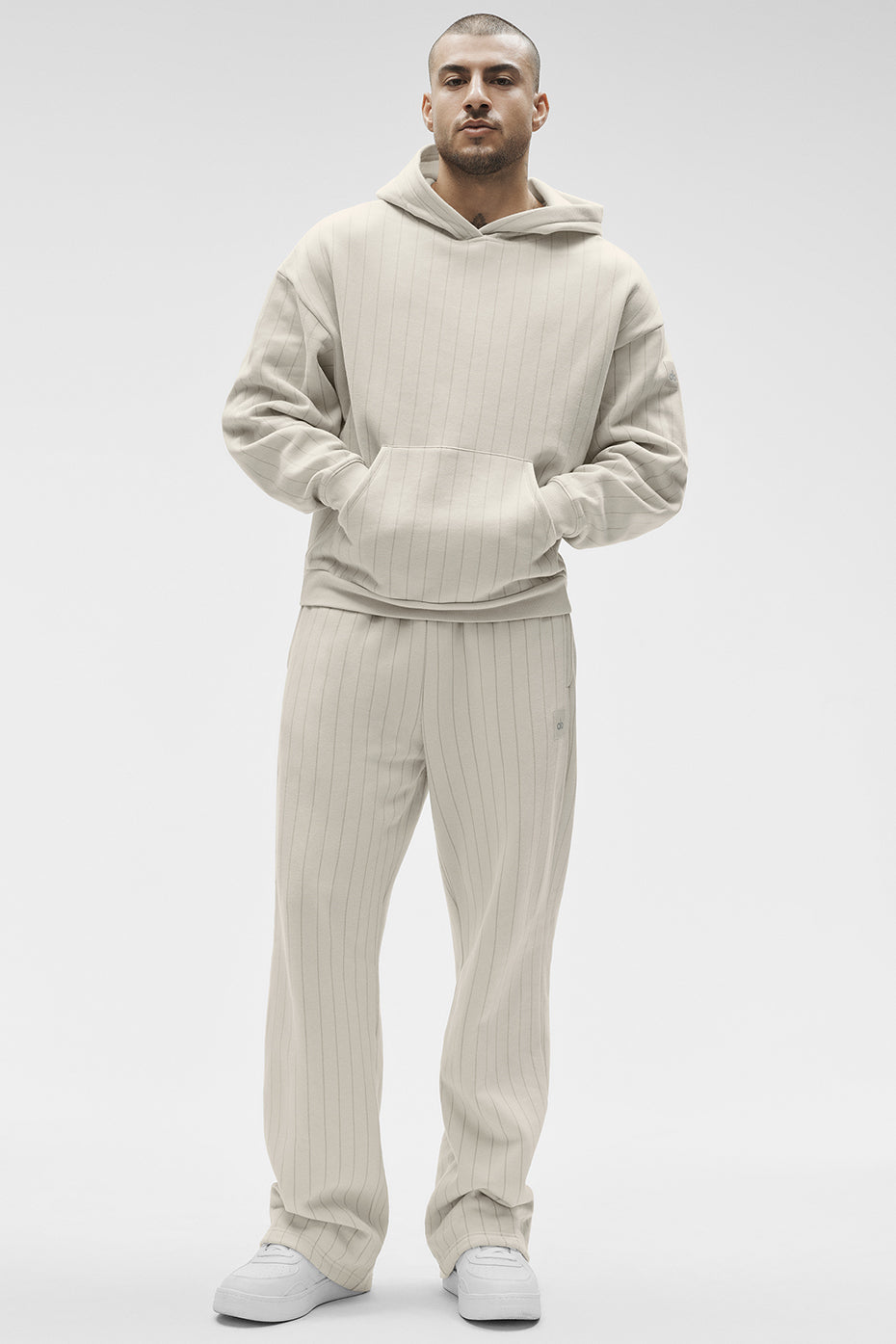 Pinstripe Hoodie - Bone Pinstripe - Image 5