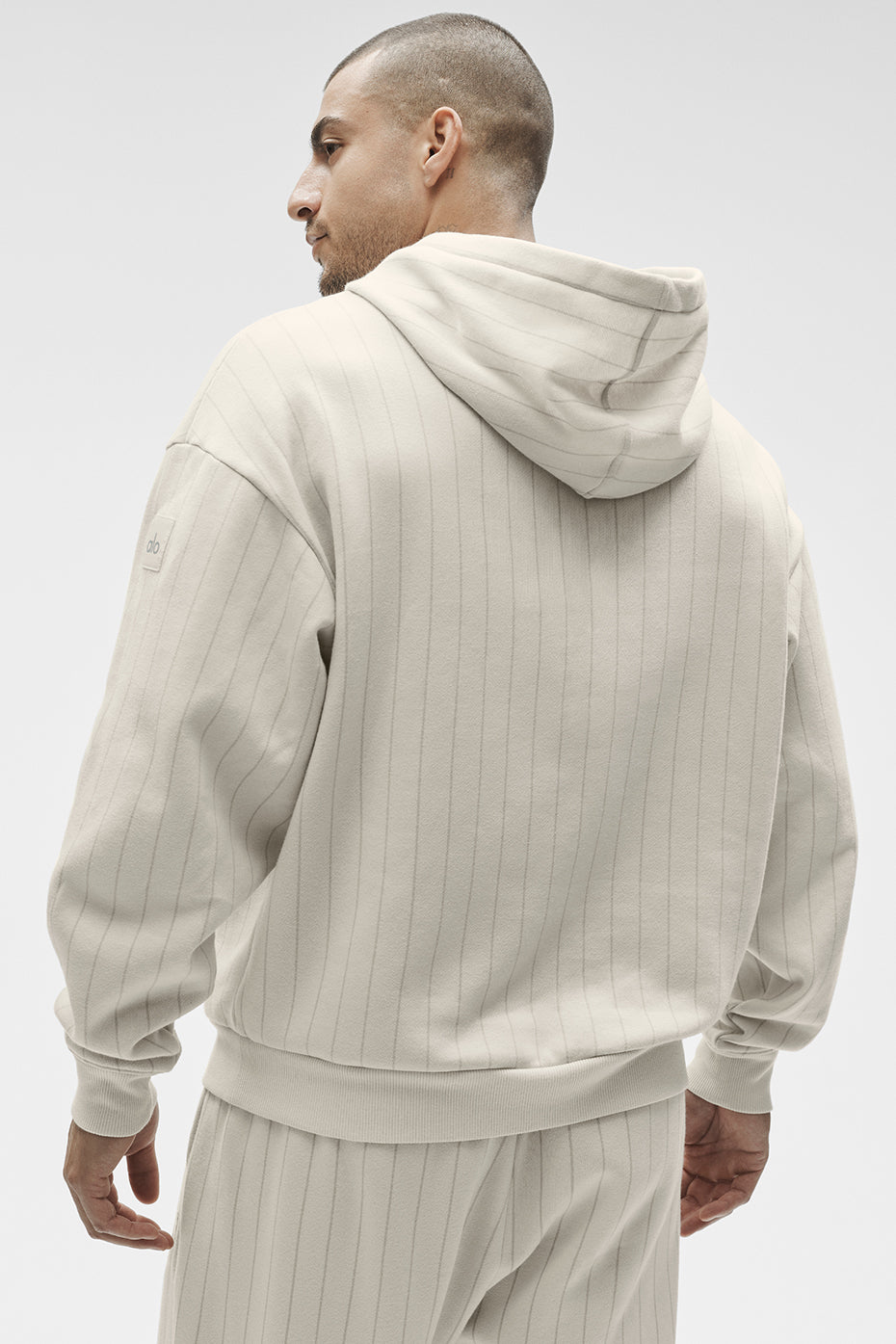 Pinstripe Hoodie - Bone Pinstripe - Image 4