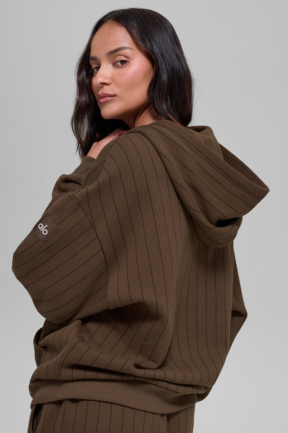 Pinstripe Hoodie - Espresso Pinstripe - Image 3