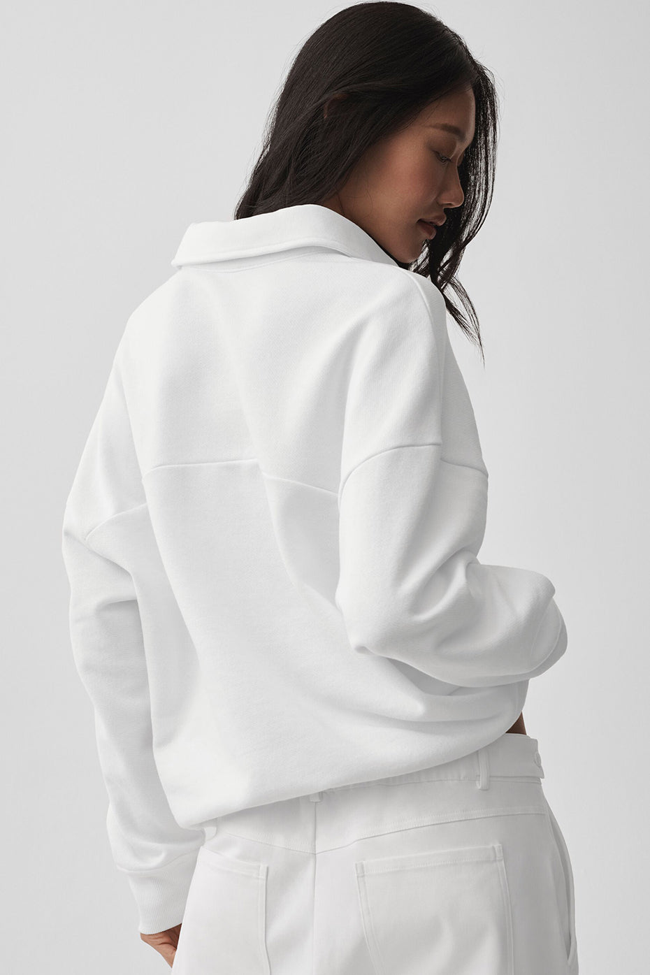 Take It Easy Long Sleeve Henley Pullover - White - Image 4