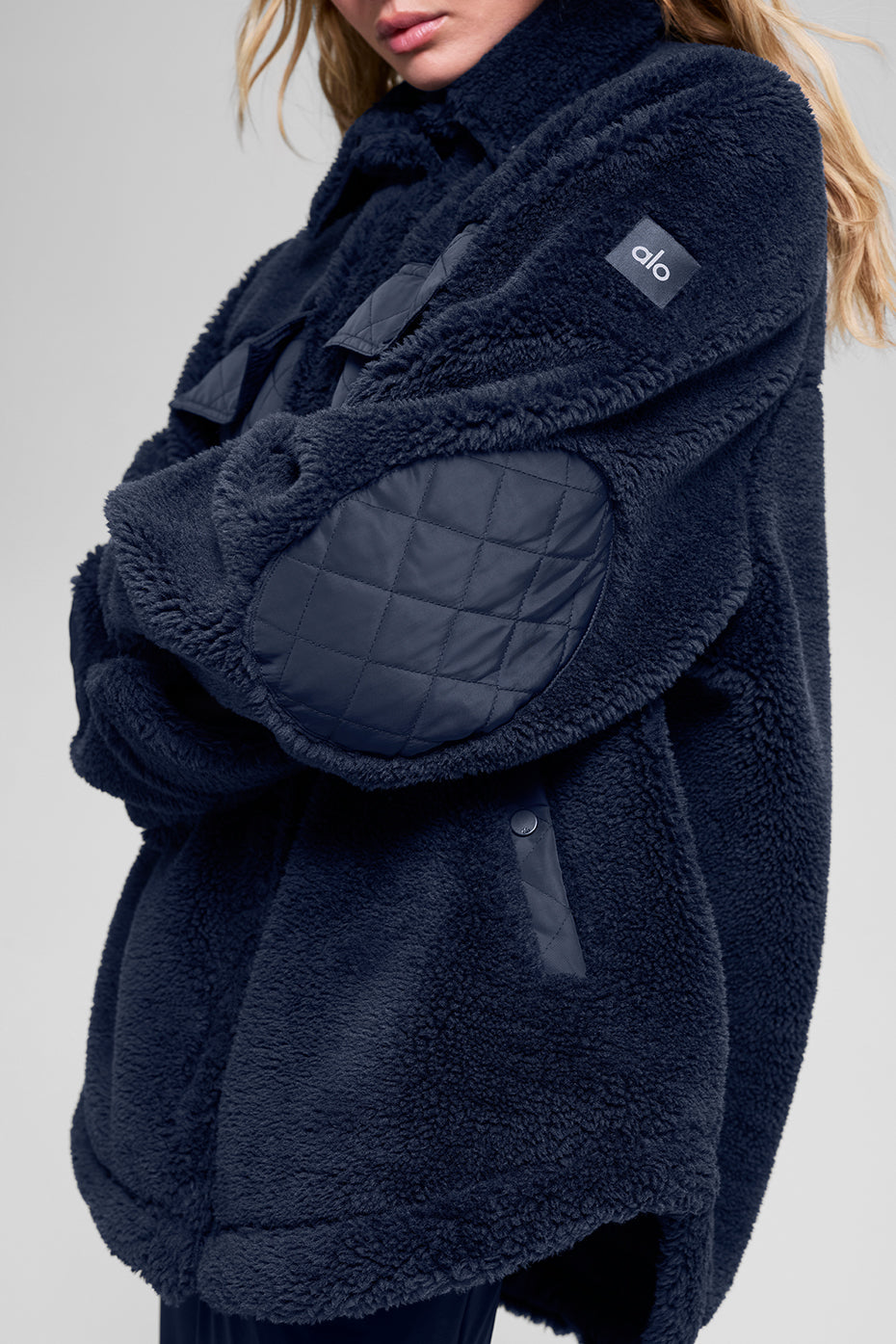 Sherpa Edge Shacket - Navy - Image 2