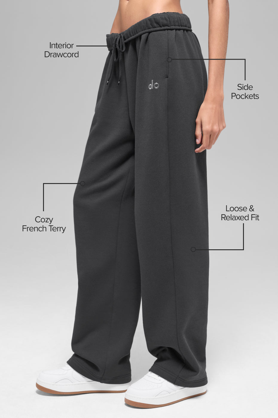 Accolade Straight Leg Sweatpant - Anthracite - Image 2