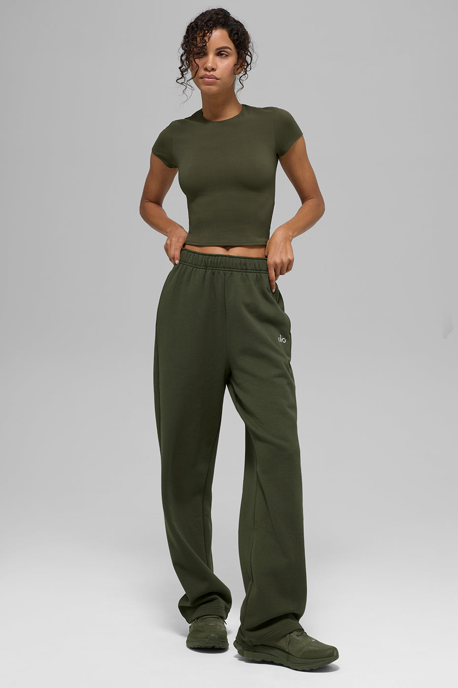 Accolade Straight Leg Sweatpant - Green Olive - Image 4