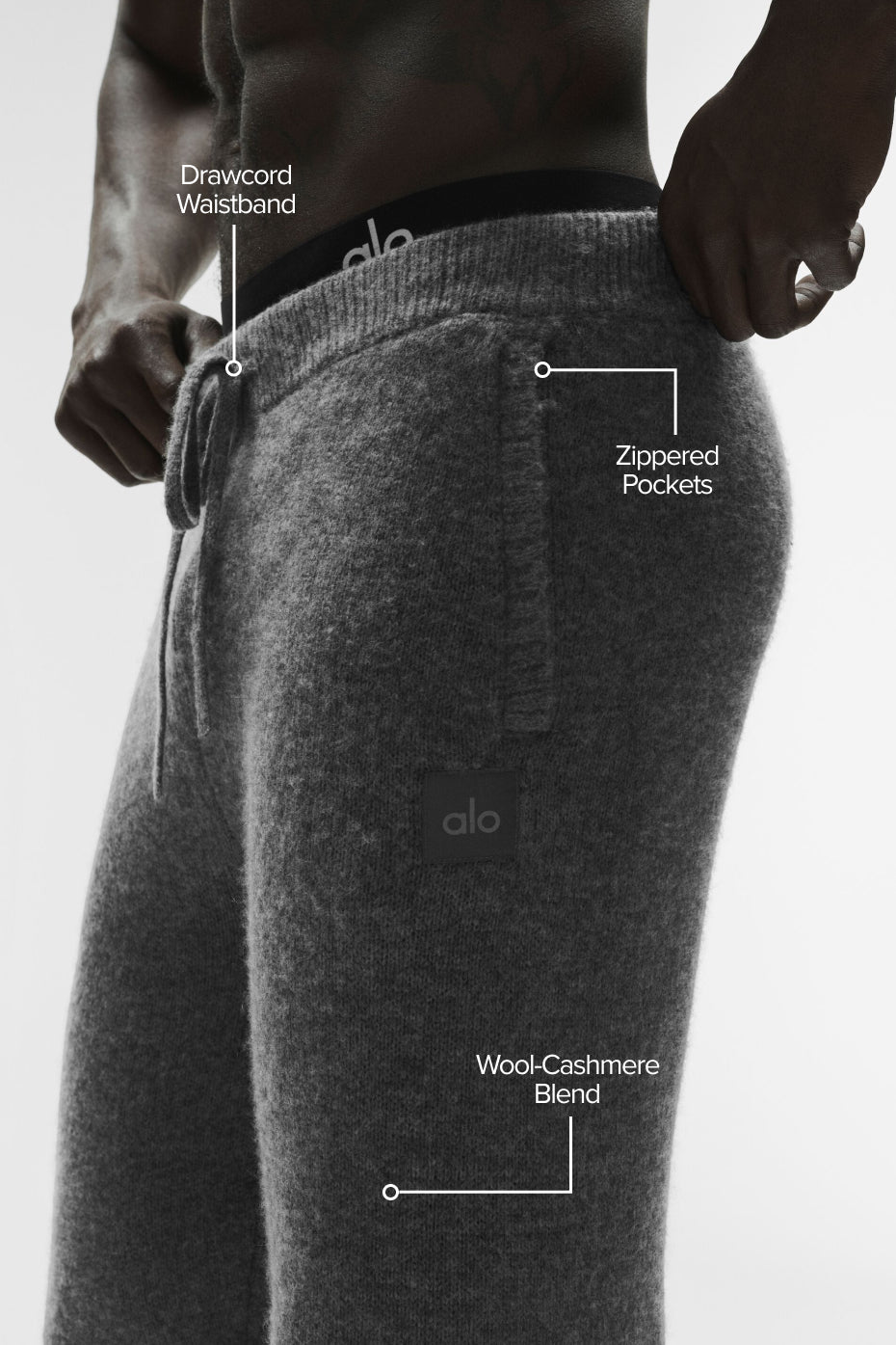 Wool Cashmere New Class Sweatpant - Platinum Grey - Image 2