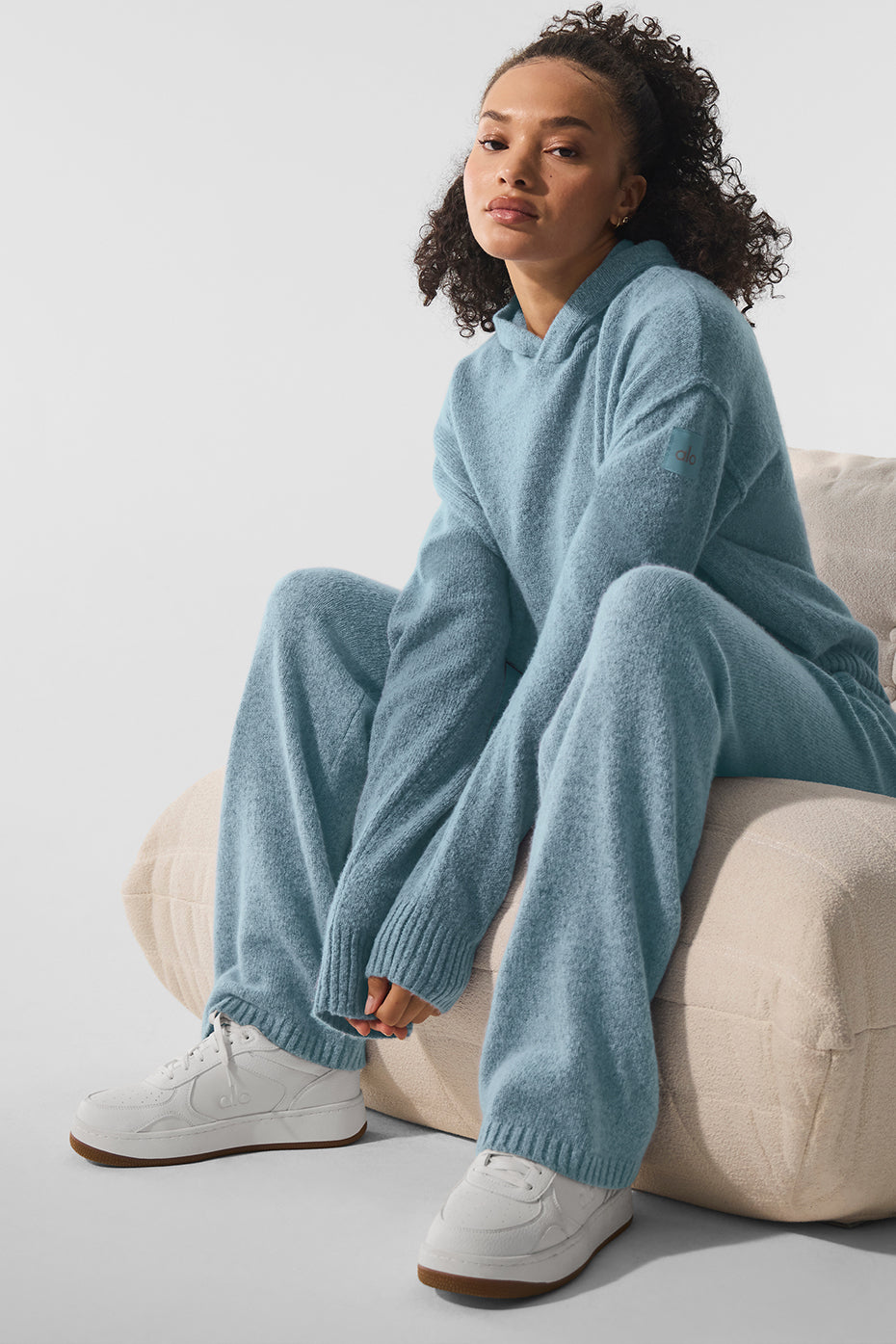 Wool Cashmere New Class Sweatpant - Celestial Blue Granite Heather - Image 3