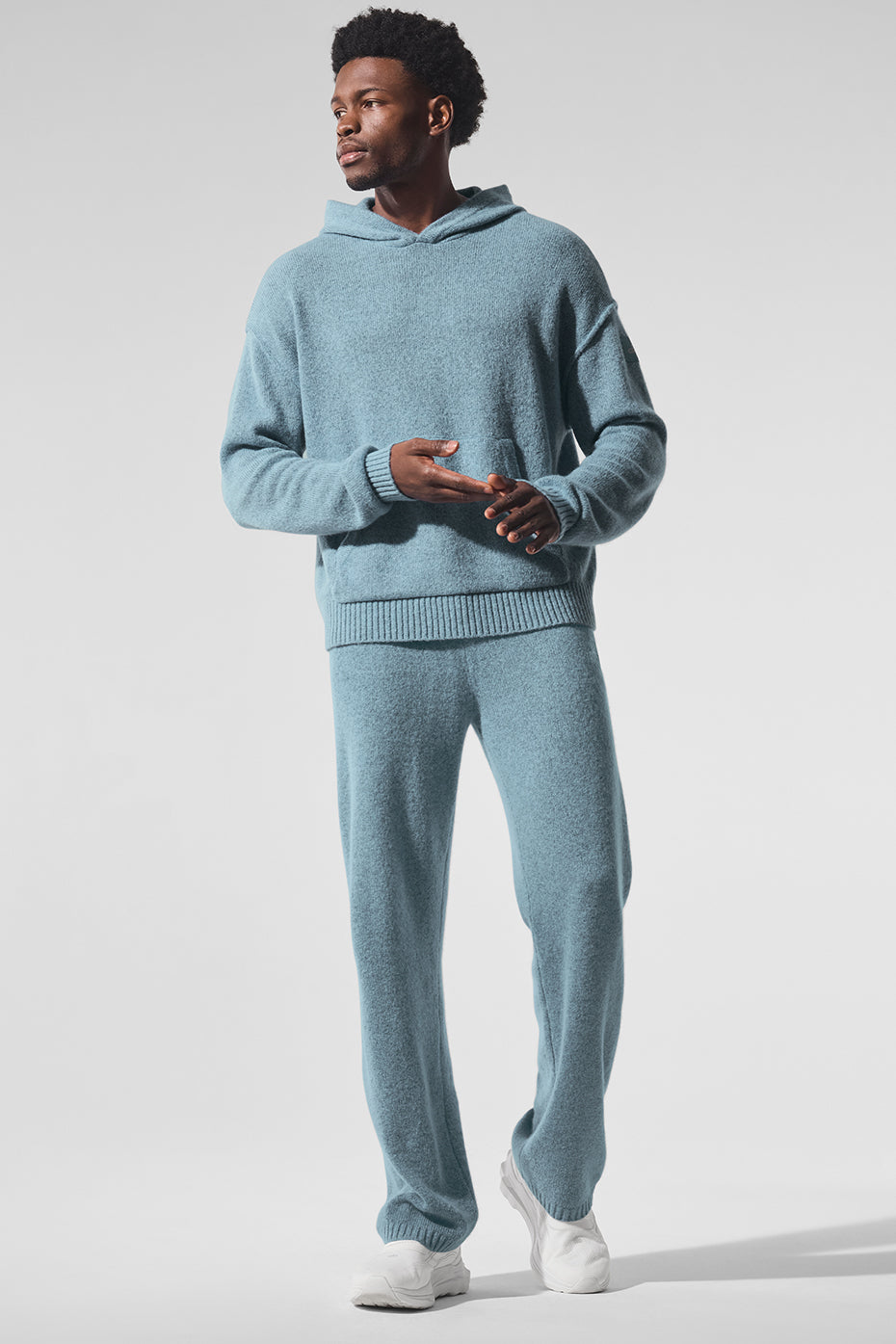 Wool Cashmere New Class Sweatpant - Celestial Blue Granite Heather - Image 6