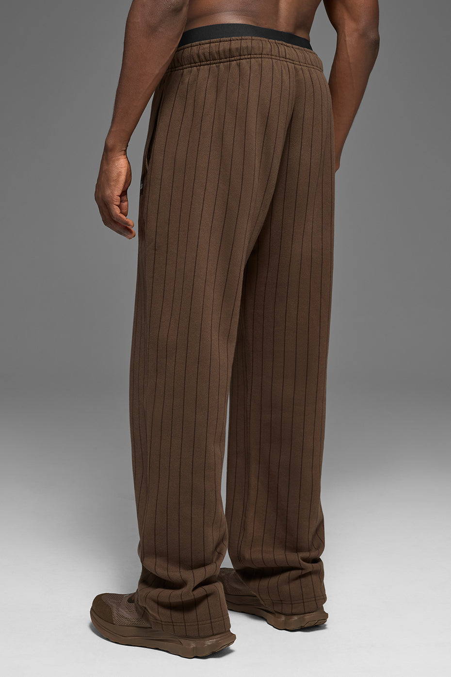 Pinstripe Straight Leg Sweatpant - Espresso Pinstripe - Image 4