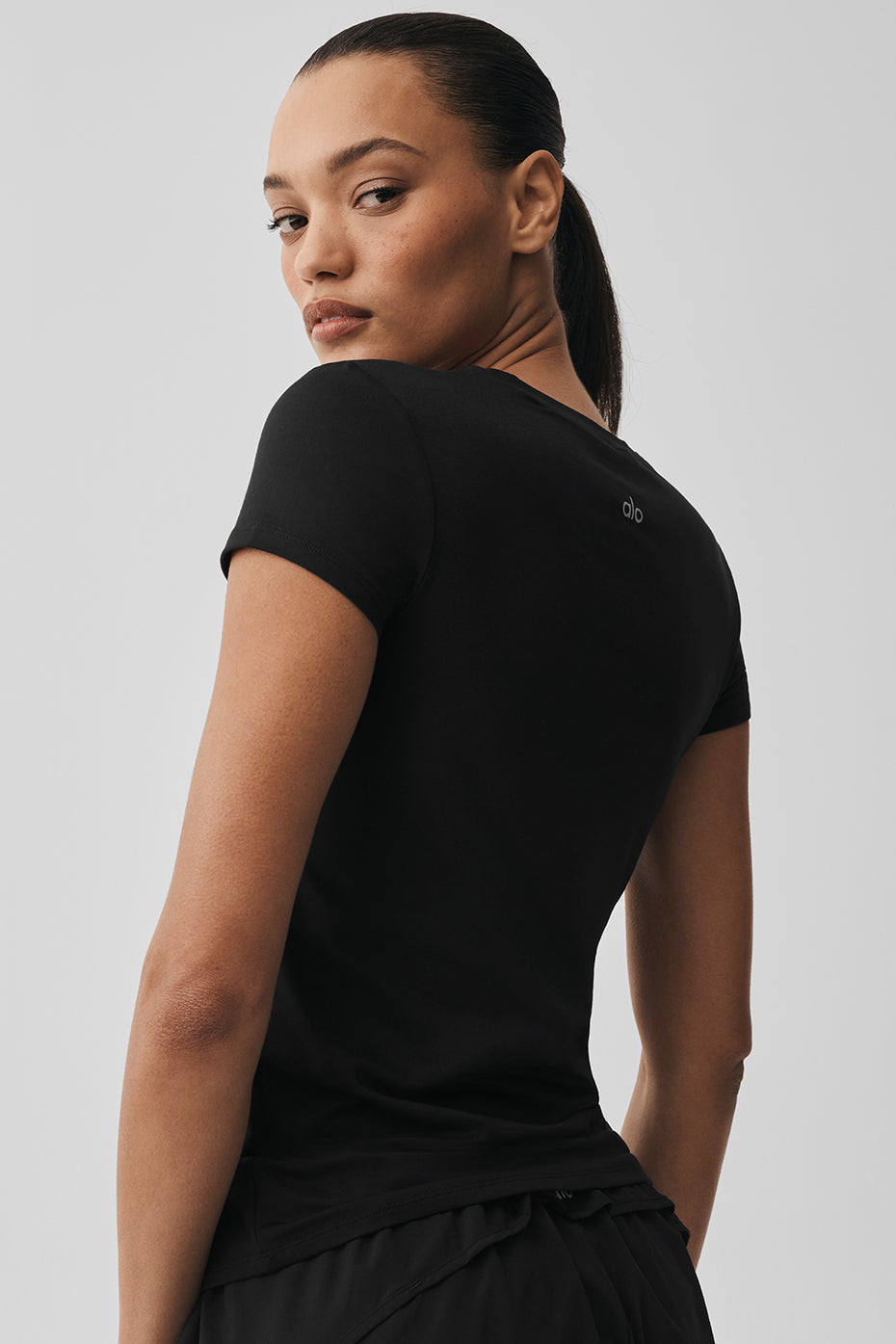 Alosoft Finesse Tee - Black - Image 2