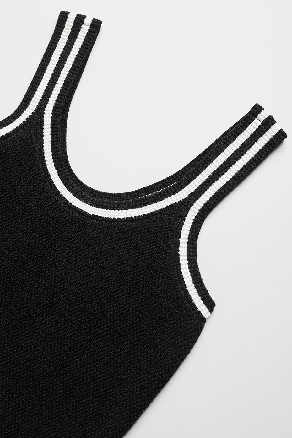Tennis Club Sweater Knit Tank - Black/Ivory - Image 5