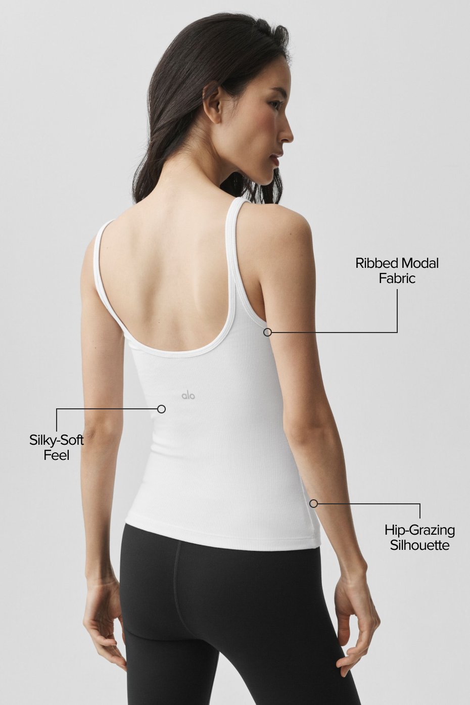 Ribbed Adore Tank - White - Image 2
