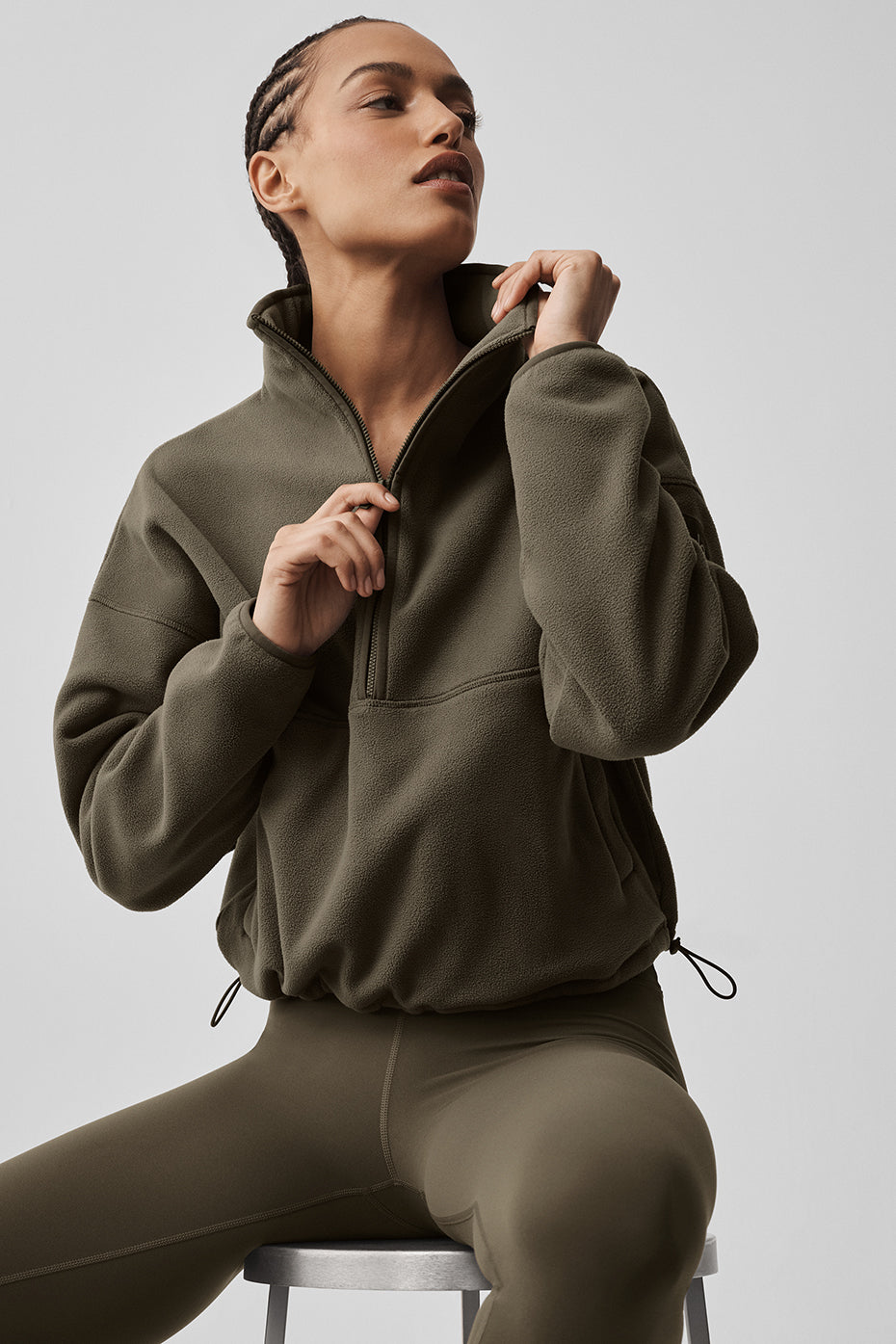 Polar Fleece Retreat Cover Up - Olive Tree - Image 5