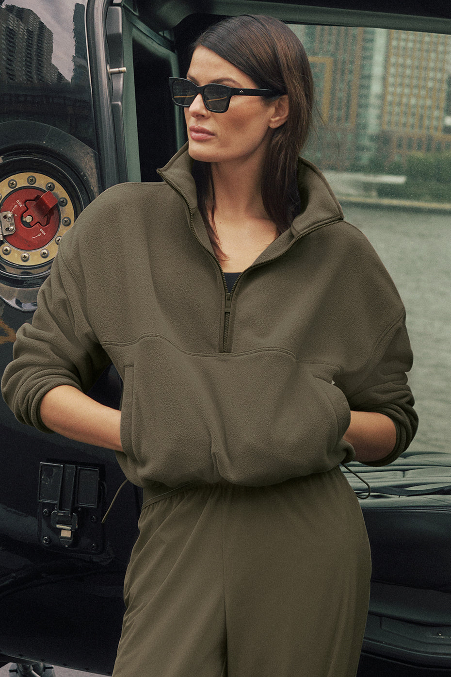 Polar Fleece Retreat Cover Up - Olive Tree