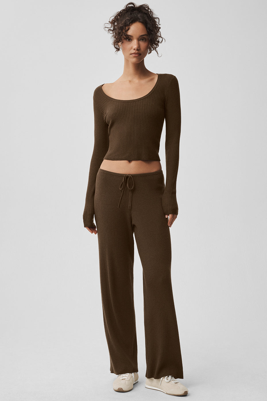 Sweater Knit Unwind Long Sleeve - Espresso - Image 4