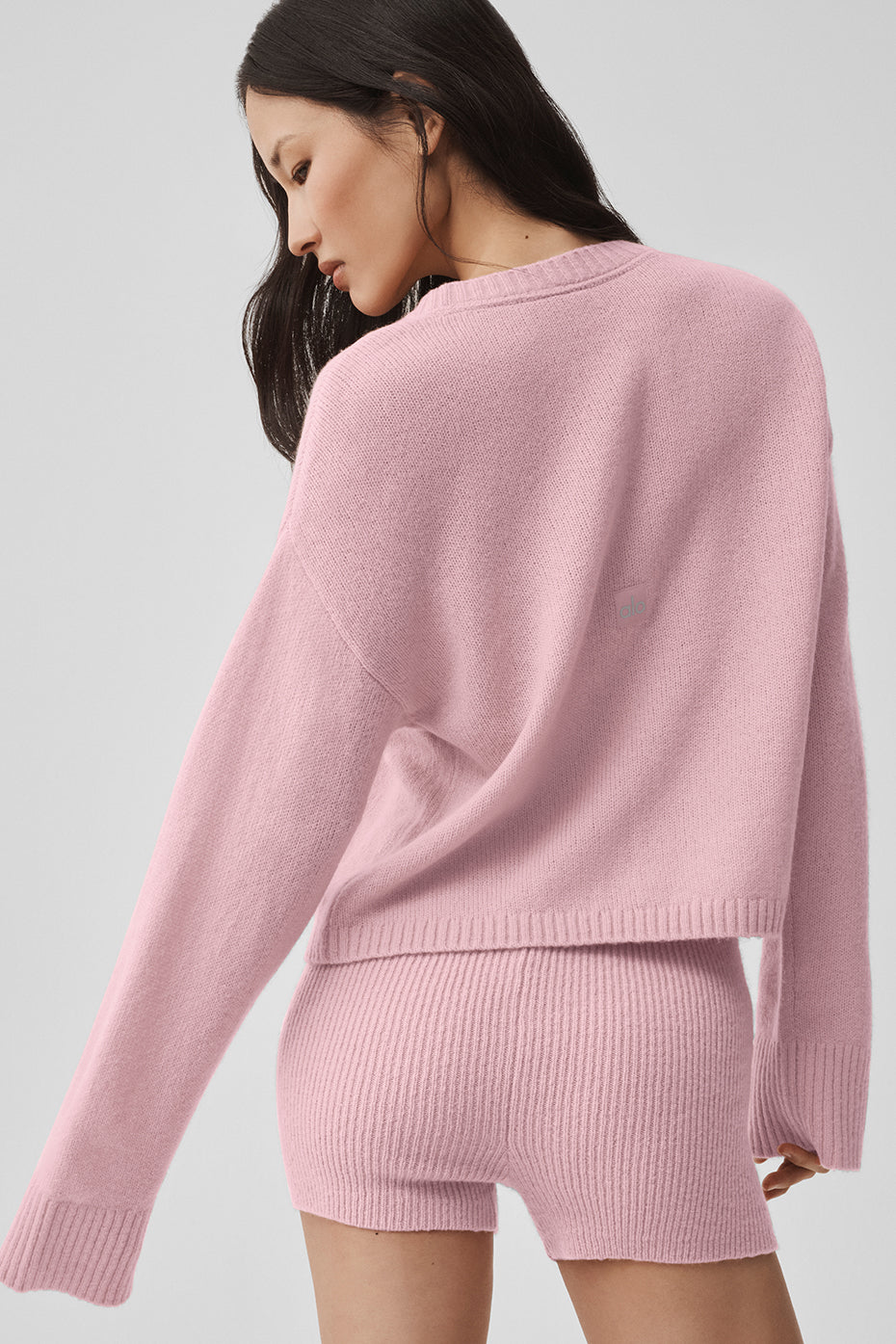 Wool Cashmere New Class Tie Cardigan - Vintage Pink - Image 2
